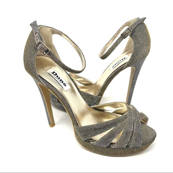 Dune London Platform Stiletto Open Toe Pumps Heels in Gold, Women’s Size 8 EU 39 - Picture 3 of 12